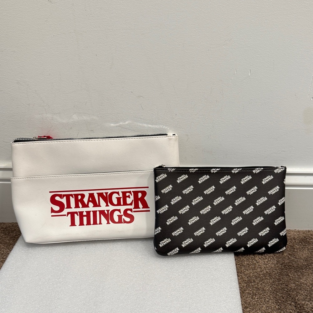 Stranger things set of 2 cosmetic makeup pouches